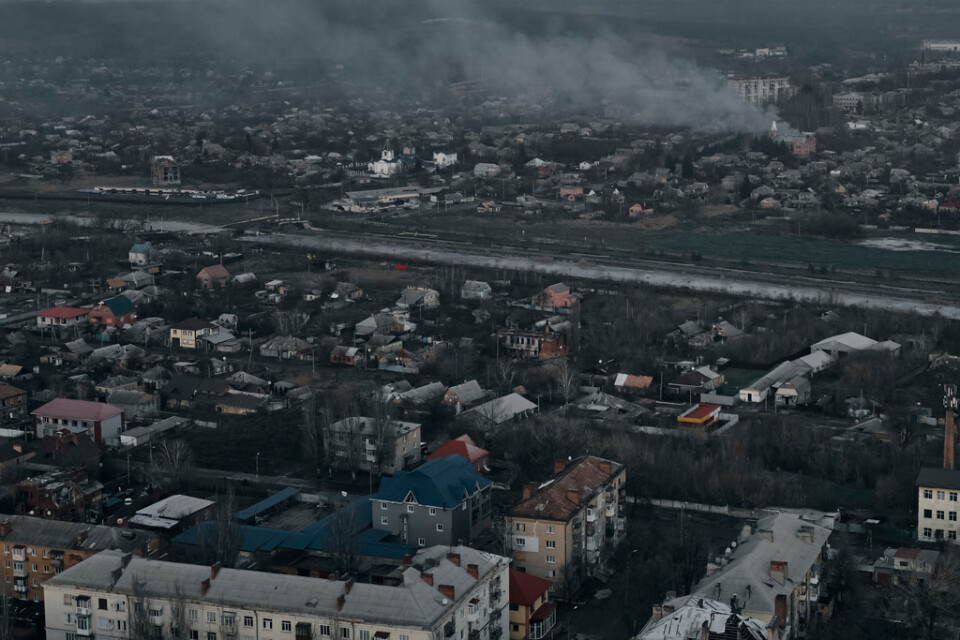 Bachmut i östra Ukraina på fredagen. Staden har varit hårt ansatt av ryska attacker de senaste veckorna.
