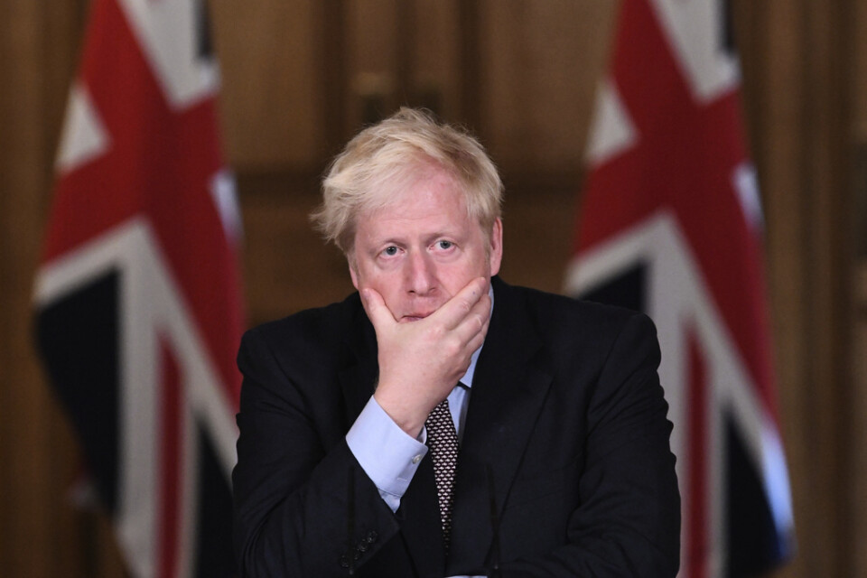 Den brittiske premiärministern Boris Johnson får svar på tal efter att ha beskyllt EU för att skapa osämja. Arkivbild.
