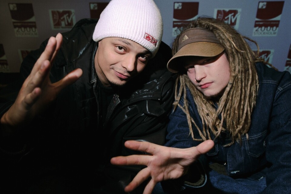 The Bomfunk MC's spelar på "We love the 2000's". Deras debutplatta släpptes 1999, bilden är tagen året därpå. Arkivbild.