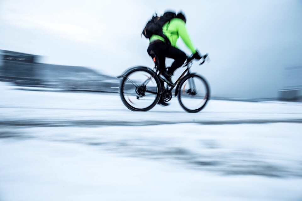 Vintercykling är bra för hälsan. Foto: TT