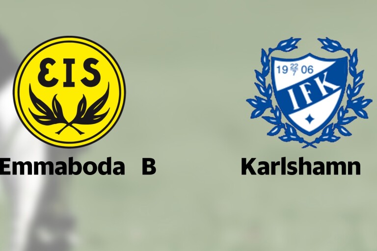 Emmaboda B vann mot Karlshamn B på Emmaboda IP