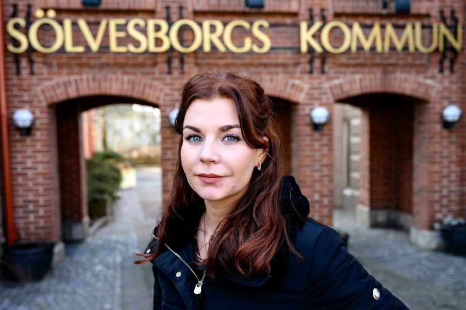 Samstyret föreslår ny konstpolicy i Sölvesborg. På bilden Louise Erixon, kommunalråd för SD.