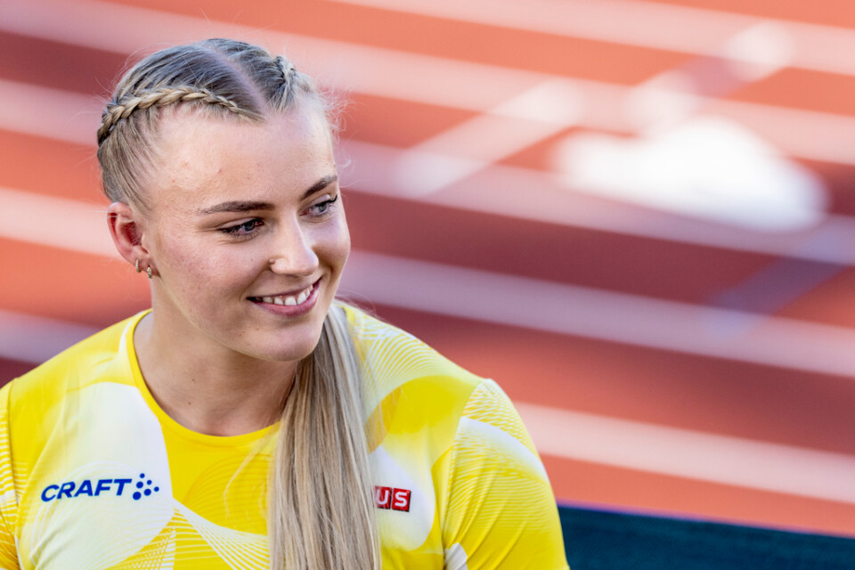 Kulstötaren Axelina Johansson har stött ett nytt svenskt rekord i kula. Arkivbild.