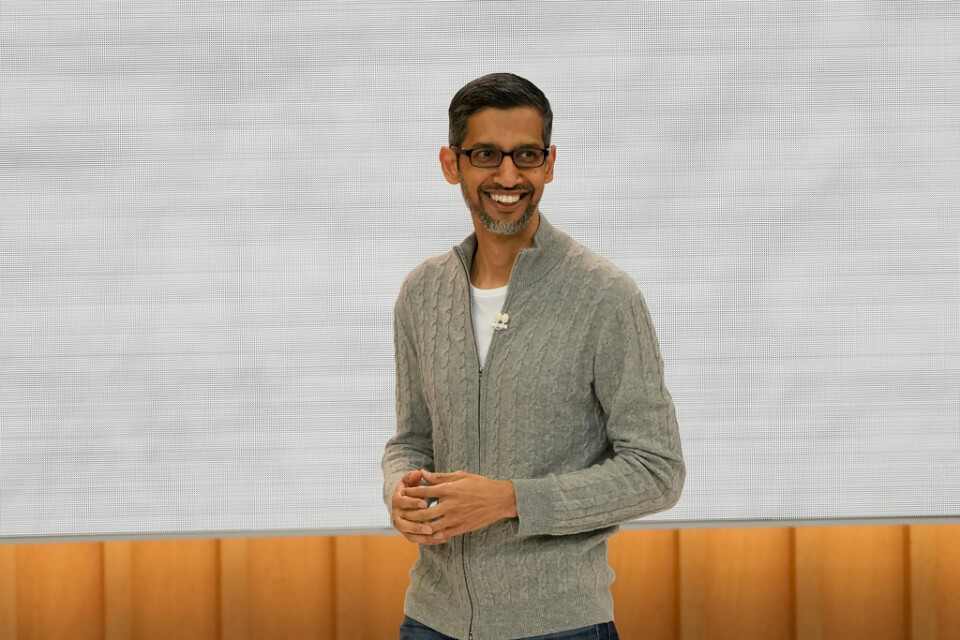 Sundar Pichai, vd för Alphabet, vid konferensen i Silicon Valley.
