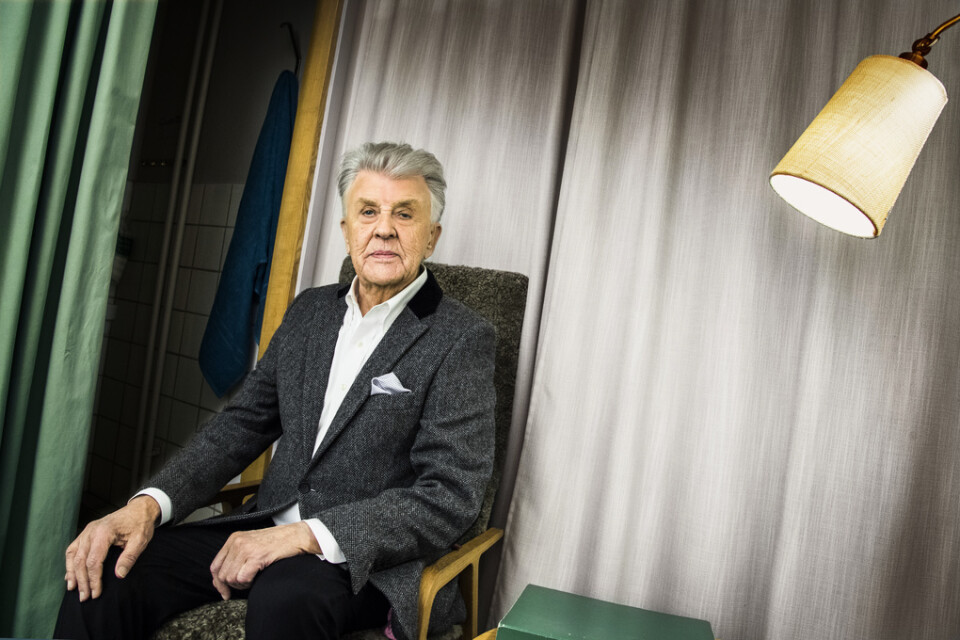 Sven-Bertil Taube inför sin medverkan i pjäsen "Påklädaren" på Dramaten. Arkivbild.