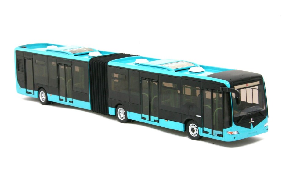 18-metersbussar kan komma att ersätta de 12-metersbussar som används i dag längs Norra vägen. Foto: Bilsweden