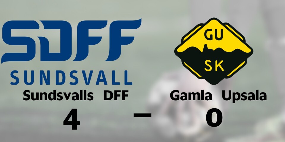 Sundsvalls DFF vann mot Gamla Upsala