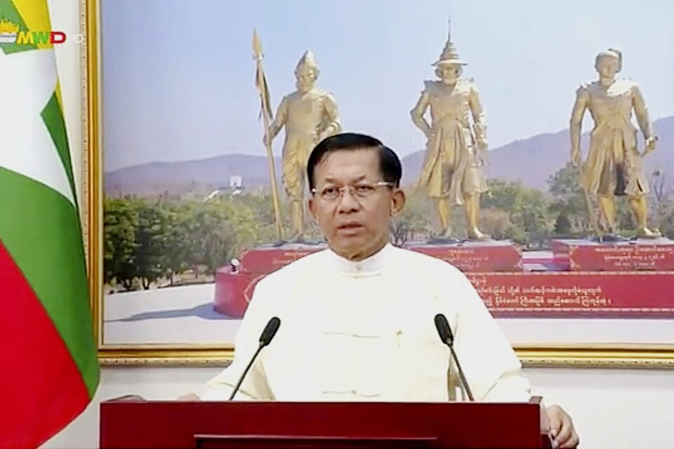 Juntaledaren Min Aung Hlaing. Arkivbild.
