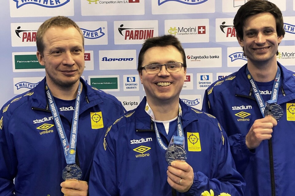 Niklas Bergström, Emil Martinsson och Jesper Nyberg tog guld och silver på EM i Osijek.