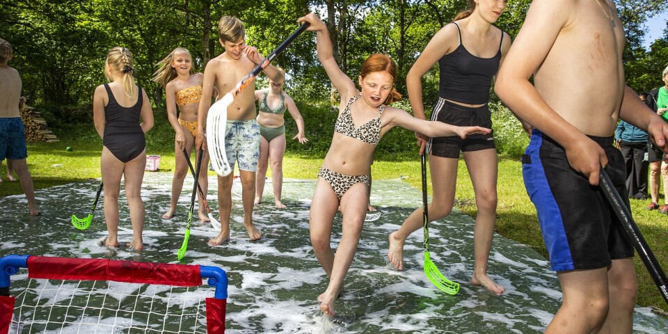 Barn på glid på kyrkans sommarläger i Blidsberg