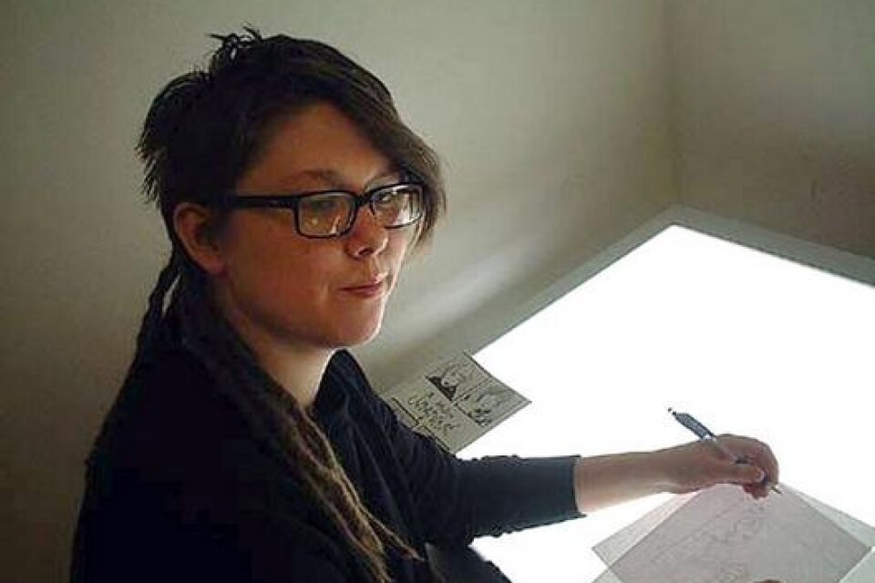 Hanna Petersson, 19 år, hoppas på en framtid som serietecknare. BILD: MARIE OLSSON