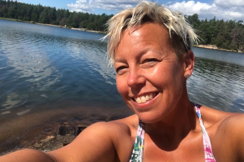 Maria Frid har rapporterat ofta till tidningens Facebookgrupp om badtemperaturerna i sommar.