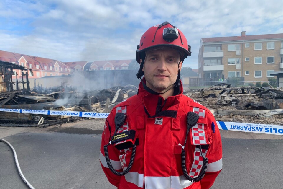 Göran Thunberg från räddningstjänsten i Kalmar var räddningsledare under insatsen.