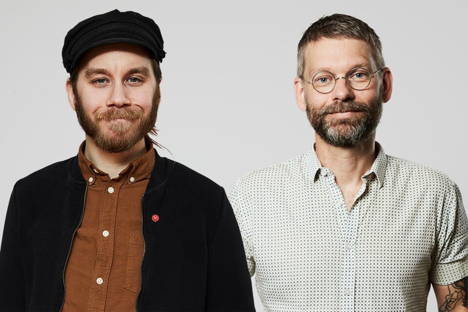 Robert Armblad, suppleant i Vänsterpartiets partistyrelse, och Kristian Rappner, ordförande Vänsterpartiet Växjö.