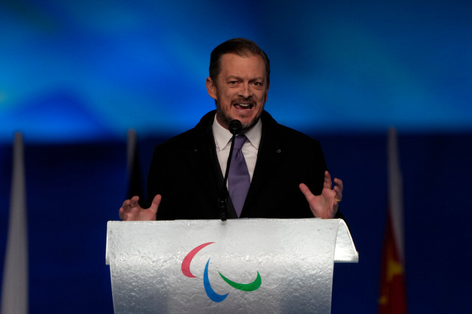 Andrew Parsons, ordförande i Internationella paralympiska kommittén, höll ett fredstal vid invigningen av Paralypics.