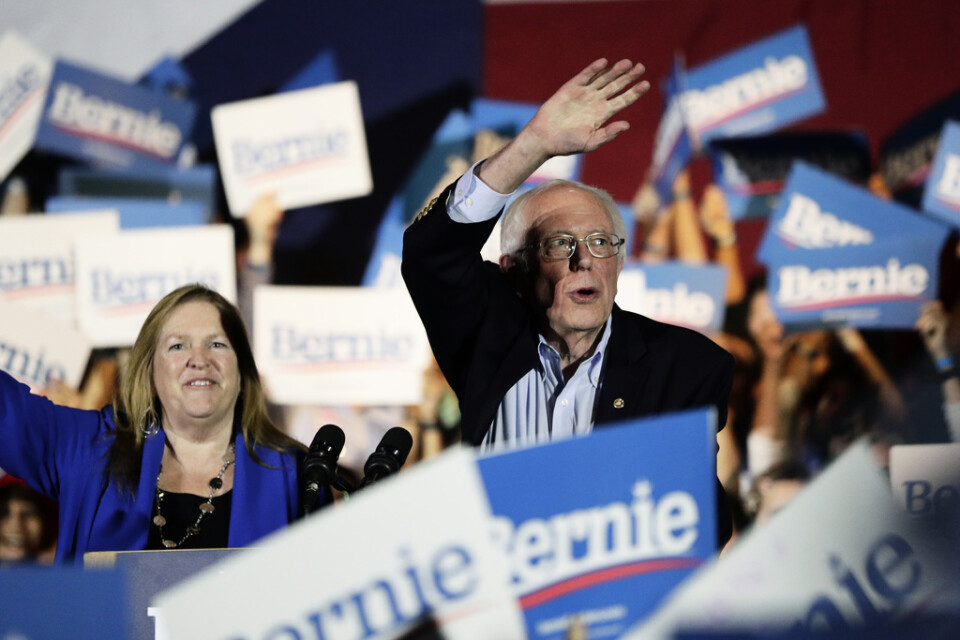 Bernie Sanders segrade stort vid Demokraternas nomineringsmöte i Nevada.