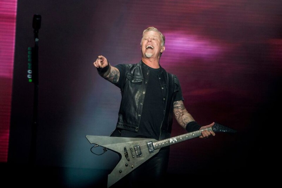 James Hetfield of Metallica performs at the 2017 Outside Lands Music Festival at Golden Gate Park on Saturday, Aug. 12, 2017, in San Francisco, Calif.(Photo by Amy Harris/Invision/AP)