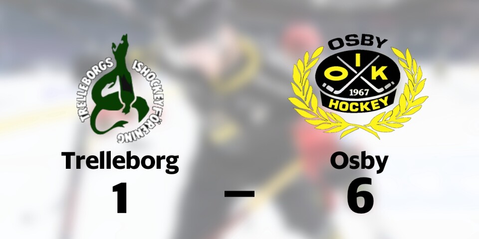 Trelleborg förlorade mot Osby