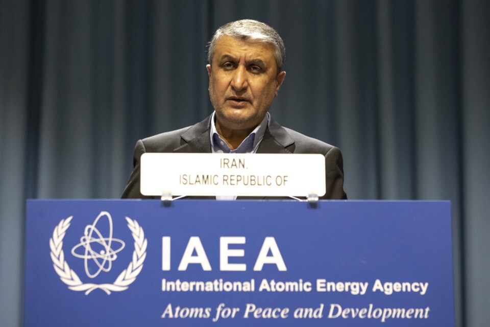 Iran får kritik av EU och USA. På bilden syns Mohammad Eslami, ny chef för Irans atomenergiorganisation. Arkivbild.