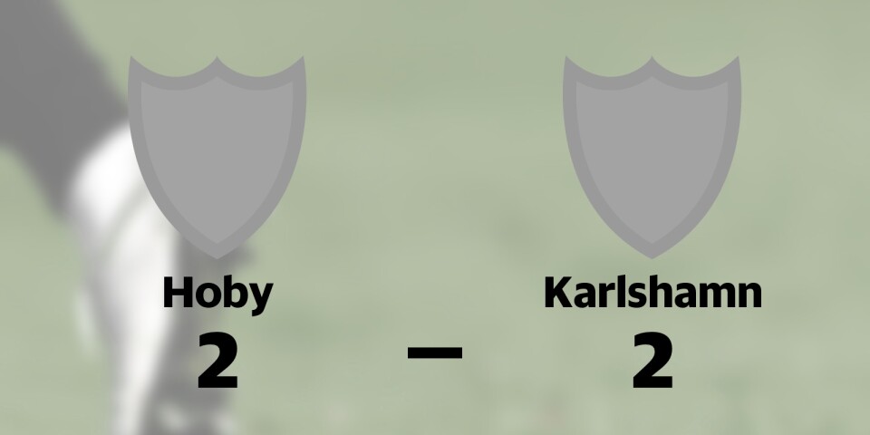 Hoby fixade en poäng mot Karlshamn
