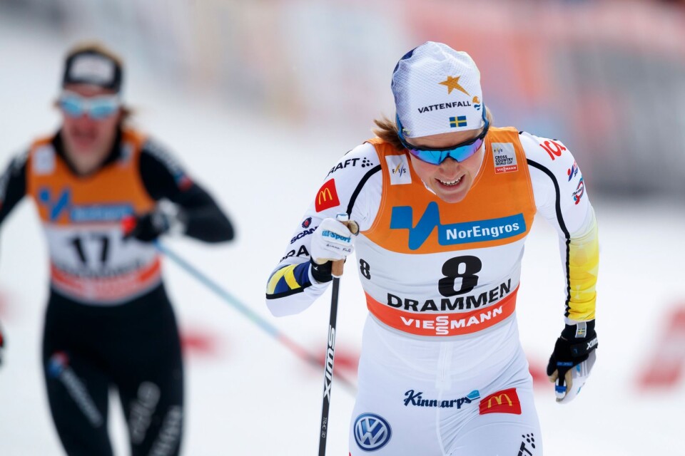 Precis som föra året slutade Hanna Falk åtta i Drammens sprintkval.