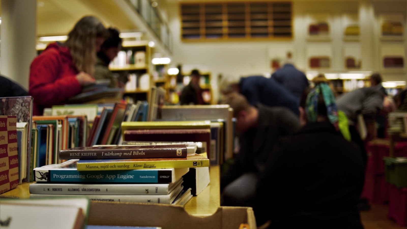 Ett brett utbud av bortgallrade böcker finns att köpa till låga priser för den boksugne på stadsbiblioteket i Hässleholm. Försäljningen pågår in i december.Foto:Teodor Dimblad