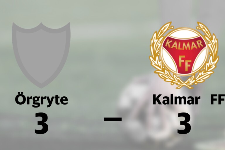 Oavgjort för Kalmar FF borta mot Örgryte