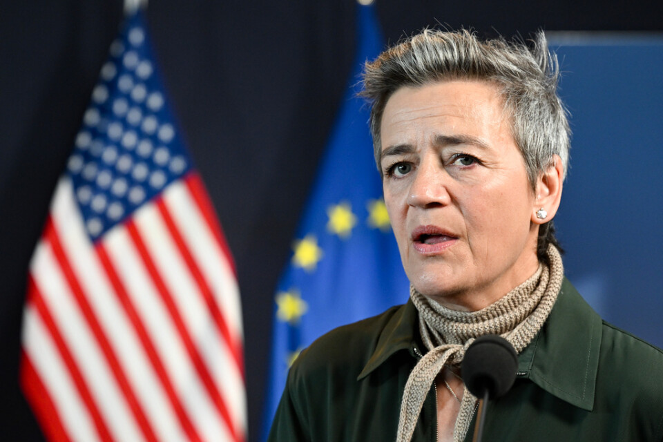 Tillsättandet av en amerikanska som chefsekonom under EU:s konkurrenskommissionär Margrethe Vestager väcker protester i EU. Arkivfoto.
