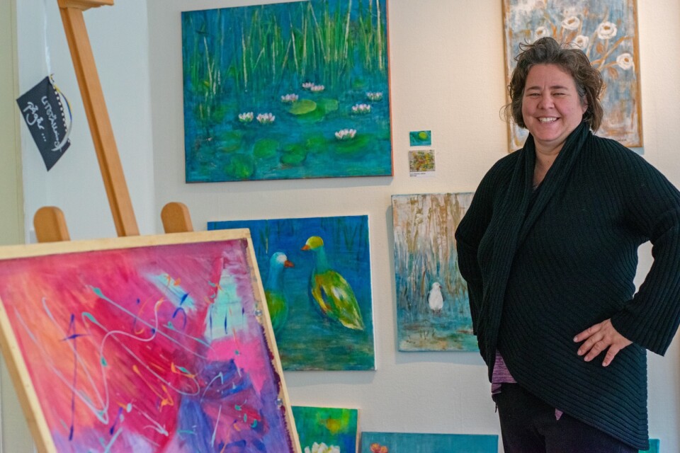 Kristina Lockl tycker konsten är en färgklick i vardagen.