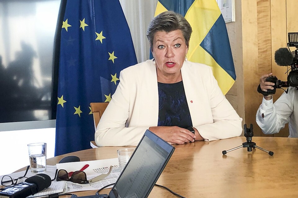 Ylva Johansson, S, ny migrationskommissionär i EU. Hon har närmast ett omöjligt uppdrag att ena EU för en gemensam flyktingpolitik. Foto: Wiktor Nummelin / TT