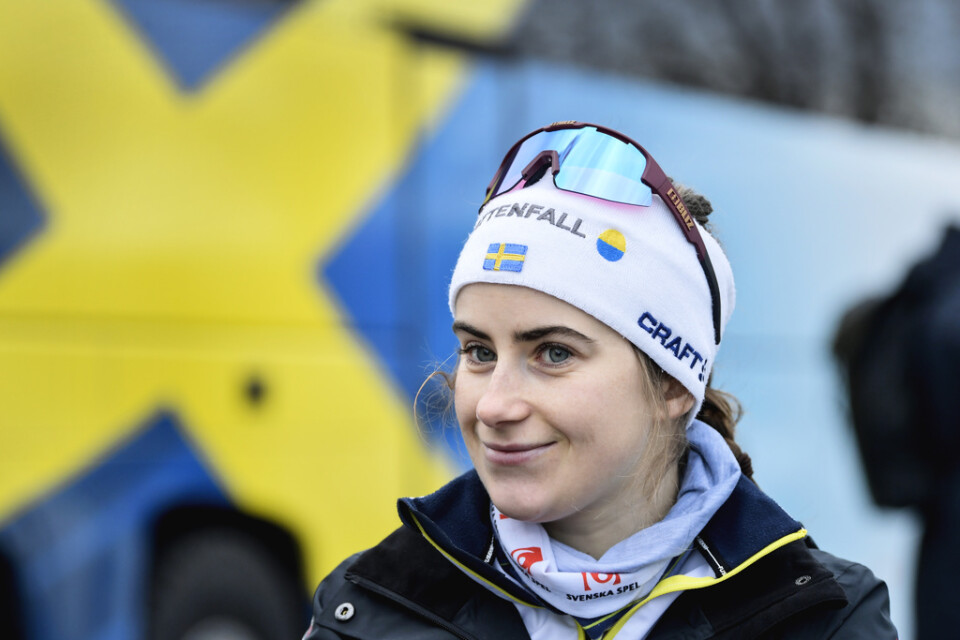 Ebba Andersson under pågående Ski Tour.