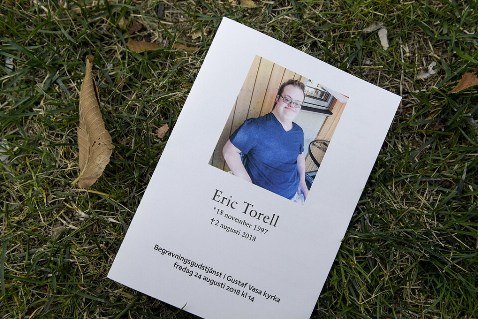 20-årige Eric Torell sköts till döds av polis förra sommaren. I september kommer rättegången mot tre åtalade poliser att hållas. Arkivbild.