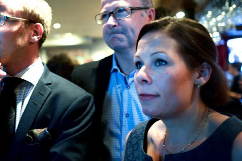 Maria Malmer Stenergard – här med Fredrik Axelsson och Pontus Lindberg - ser ut att ta plats i riksdagen.