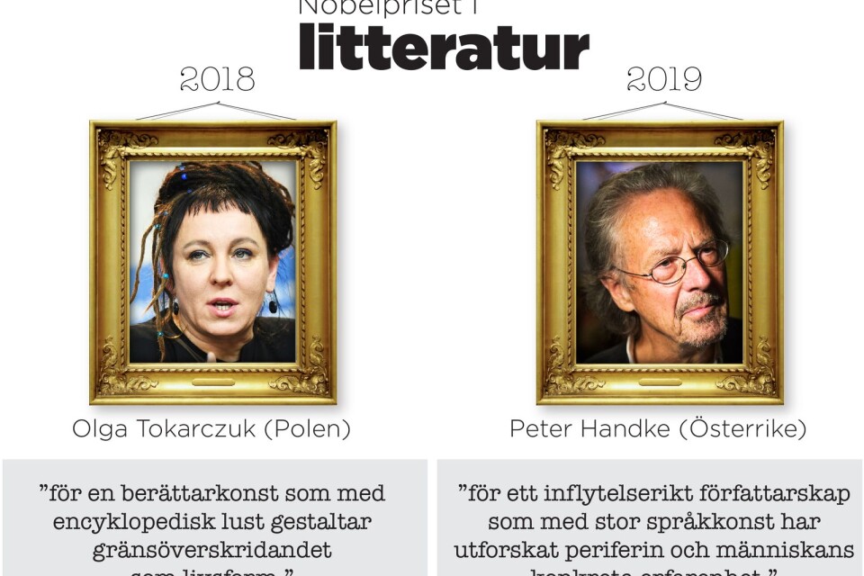 Två nya Nobelpristagare i litteratur.