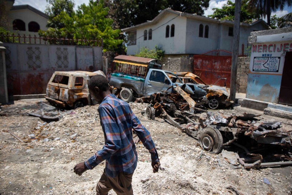 Stadsdelen La Plaine i Port-au-Prince, Haiti. Bild från i fredags.