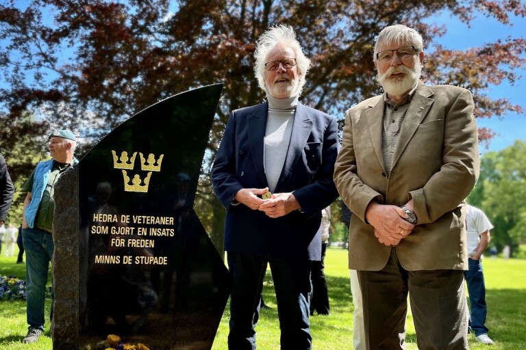 Svenska veteraner hedras med monument i Brunnsparken
