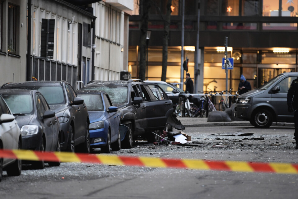 Detonationen ägde rum vid ett flerfamiljshus på Östermalm i Stockholm i januari. Arkivbild.