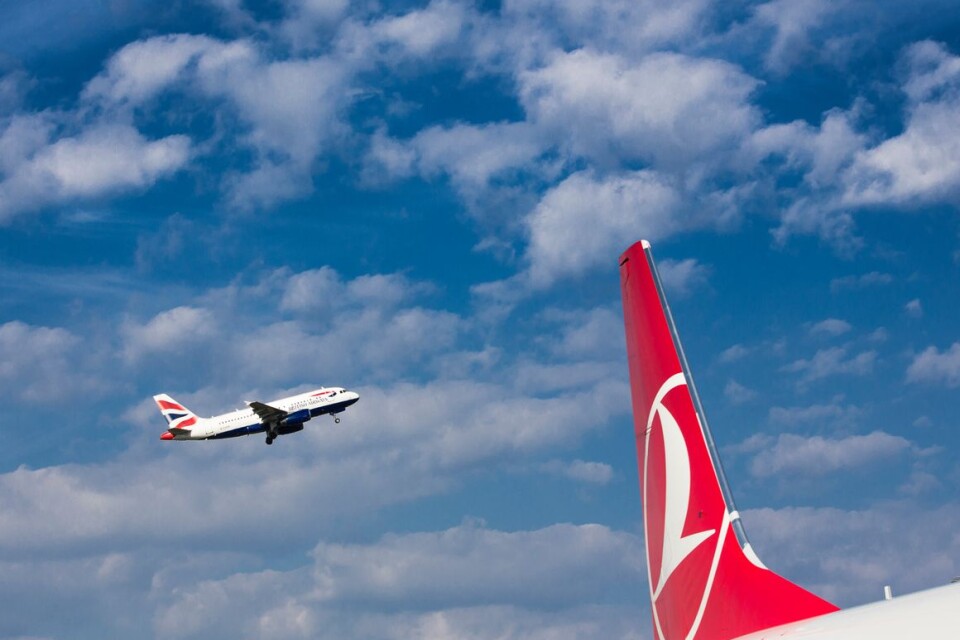 British Airways och Turkish Airlines på Göteborg Landvetter Airport.