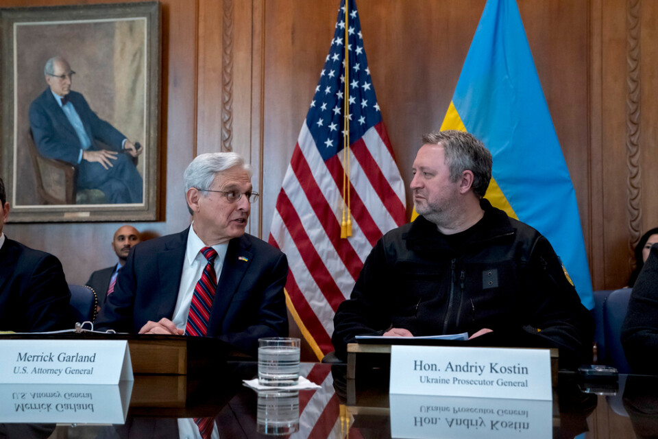 USA:s justitieminister Merrick Garland möter Ukrainas riksåklagare Andrij Kostin i Washington på fredagen.