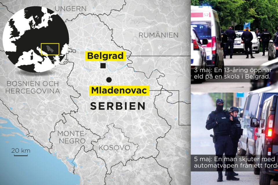Ytterligare en masskjutning inträffade i Serbien sent på torsdagskvällen.
