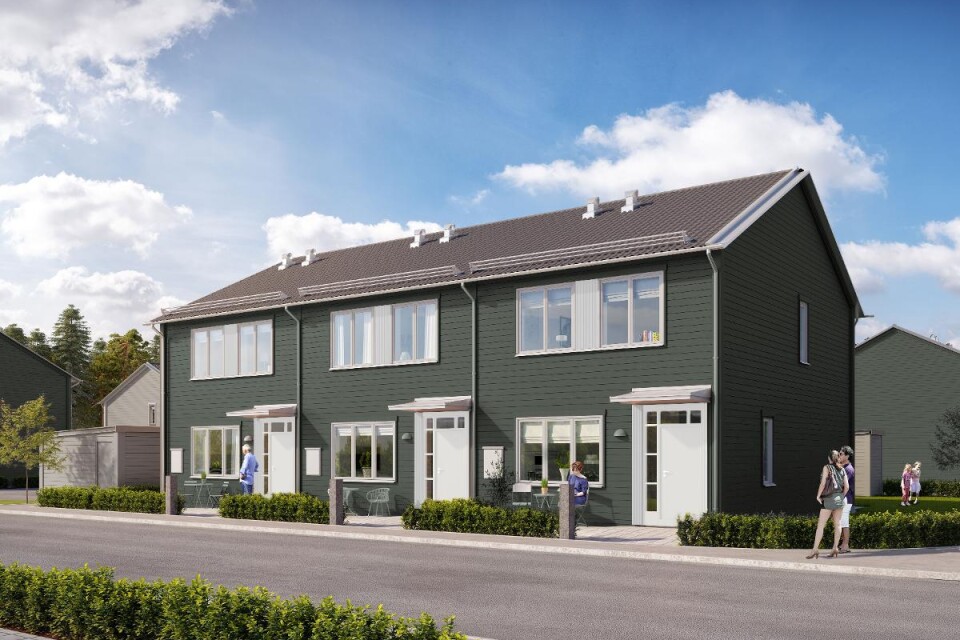 I Bredvik byggs ett tjugotal radhus på 105 kvadratmeter. Hustypen finns på flera platser runt om i Sverige och är väldigt populär.