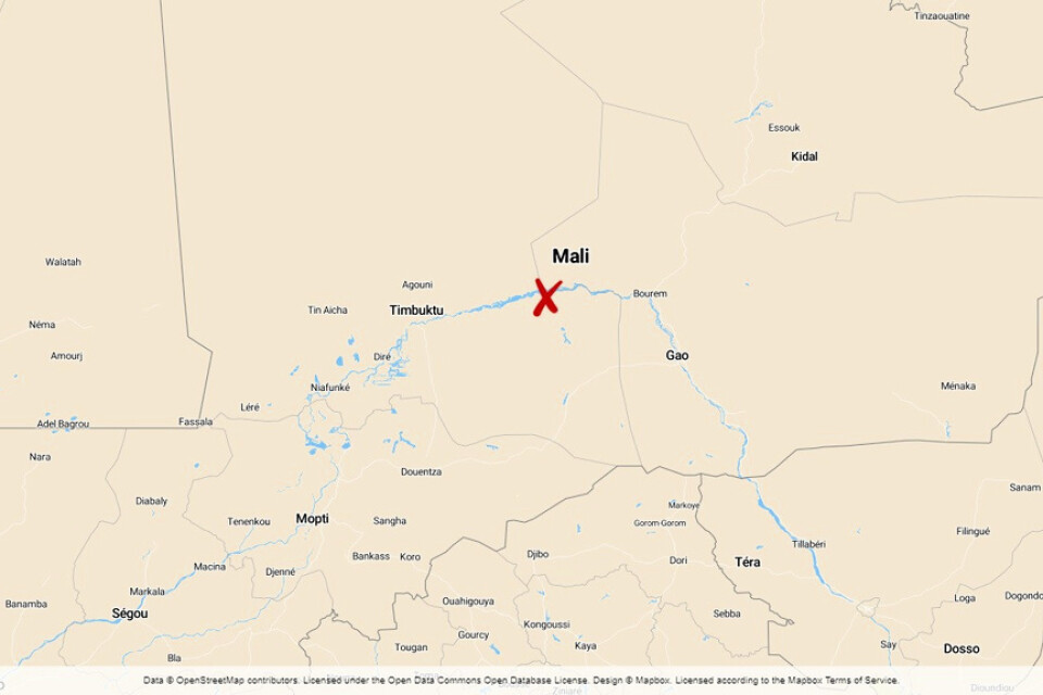 Runt 20 maliska soldater har dödats i en attack i staden Bamba.