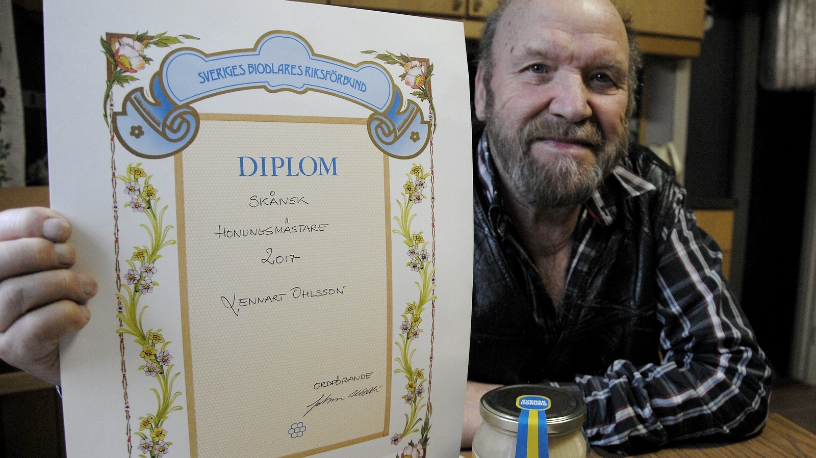 Lennart "Daggen" Ohlsson prisades för Skånes bästa honung.