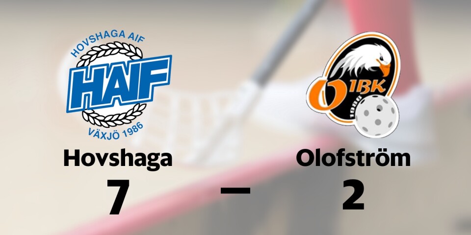 Hovshaga AIF vann mot Olofström
