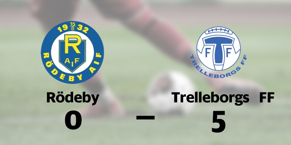 Rödeby föll på hemmaplan mot Trelleborgs FF