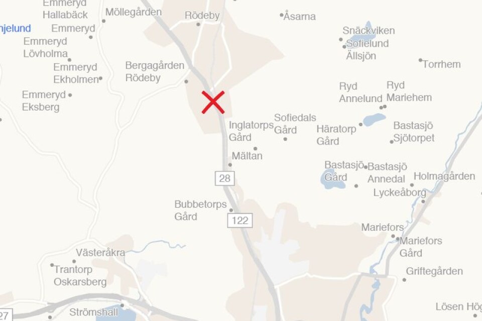 Olyckan inträffade i korsningen Karlskronavägen/Rödebyekvägen.