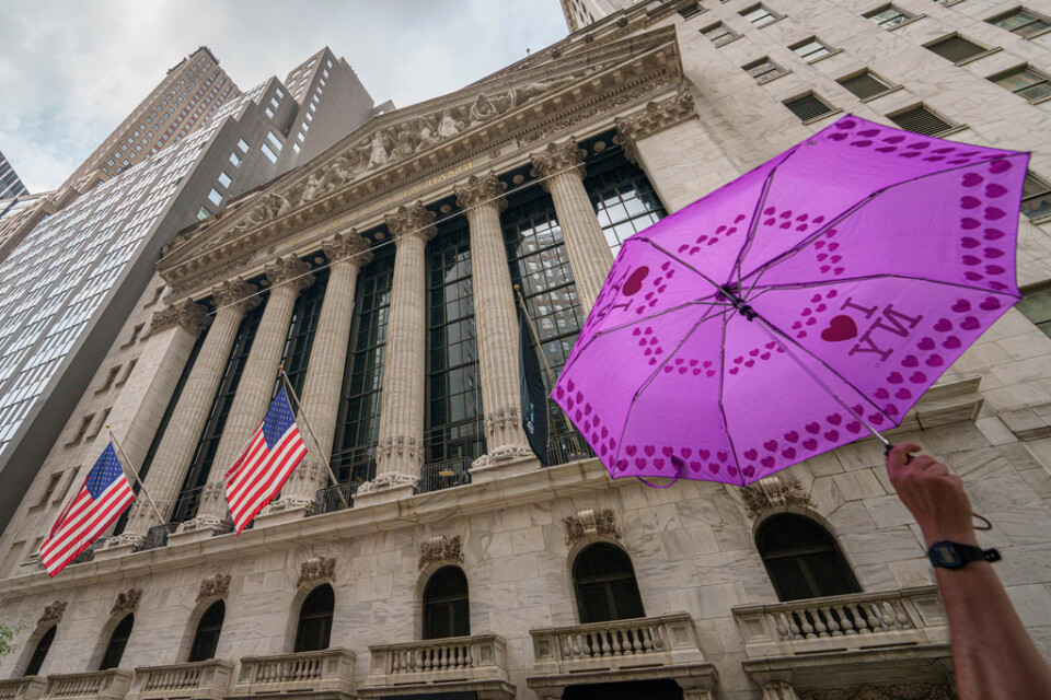 Röda slutsiffror på Wall Street på torsdagen.