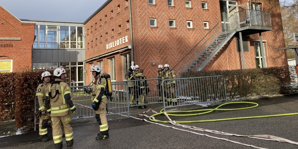 Skola fick utrymmas efter brand