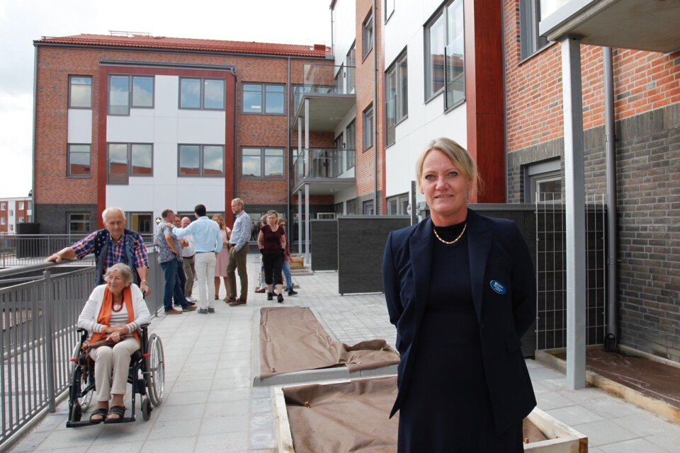 "Besökarna tycker det är fantastiskt fint här. Det ska bli en fröjd att jobba här", säger Marie Holmström, enhetschef på Västanvid.