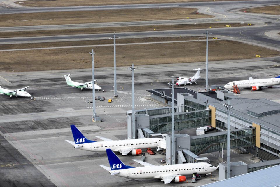 Trafiken stoppades på flera norska flygplatser efter ett fel i radarsystemet. Arkivbild.